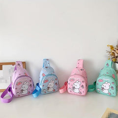 Kids' Cartoon Rabbit Chest Bag Lightweight Nylon Travel Crossbody Bag