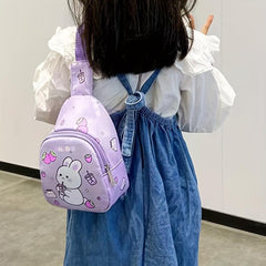 Kids' Cartoon Rabbit Chest Bag Lightweight Nylon Travel Crossbody Bag