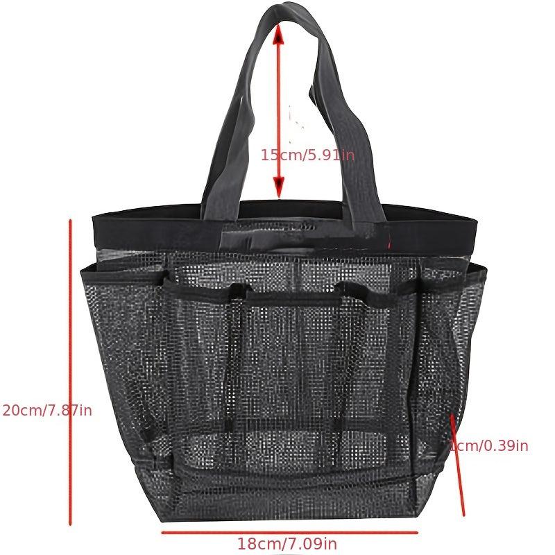 One Handed Beach Bag Mesh Wash Bag Fitness Bath Bag Travel Portable Storage