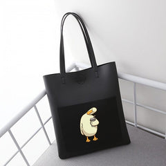 Large Capacity PU Shoulder Bag Duck Tote Handbag