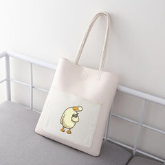 Large Capacity PU Shoulder Bag Duck Tote Handbag