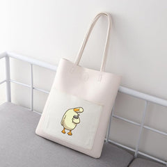 Large Capacity PU Shoulder Bag Duck Tote Handbag