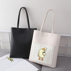 Large Capacity PU Shoulder Bag Duck Tote Handbag