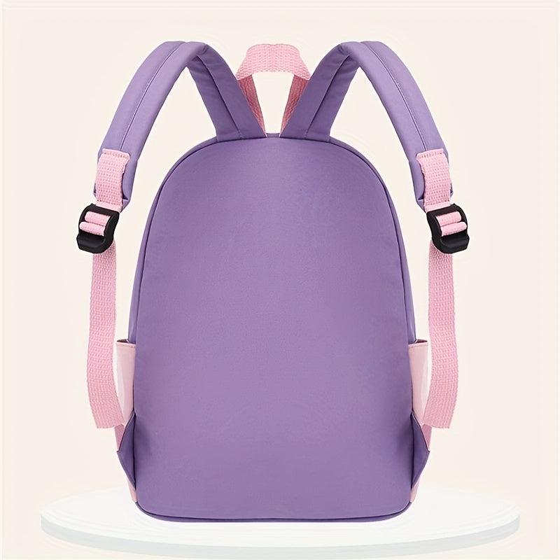 Casual Block Backpack Large Capacity School Bag