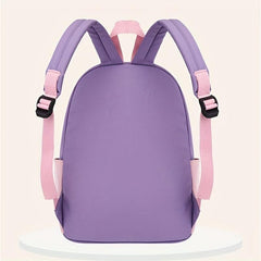 Casual Block Backpack Large Capacity School Bag