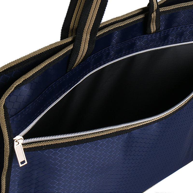 Portable Oxford Cloth File Bag Zipper Type Waterproof Briefcase