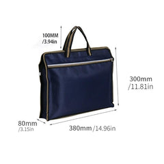 Portable Oxford Cloth File Bag Zipper Type Waterproof Briefcase