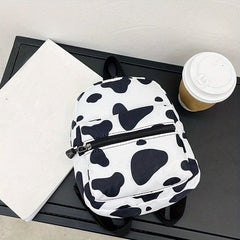Cow Pattern Backpack Casual Canvas Small Backpack