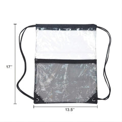 Clear Drawstring Bags PVC Waterproof Backpack Gym Sport Beach Bag For Men