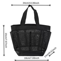 Portable Mesh Beach Bag Bath Swimming Bath Bag Pocket Mesh Cosmetics Storage Bag