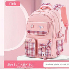 Bow Decor Casual Backpack Lightweight Waterproof Large Capacity School Bag