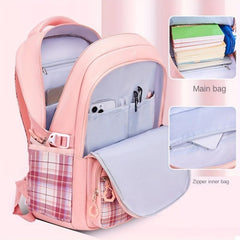 Bow Decor Casual Backpack Lightweight Waterproof Large Capacity School Bag
