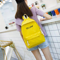 Preppy Students Backpack Large Capacity Canvas Schoolbag