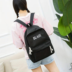 Preppy Students Backpack Large Capacity Canvas Schoolbag