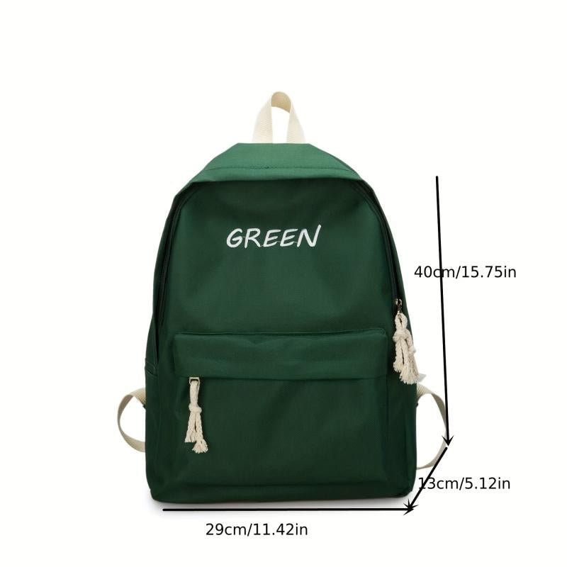 Preppy Students Backpack Large Capacity Canvas Schoolbag