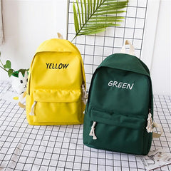 Preppy Students Backpack Large Capacity Canvas Schoolbag