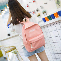 Preppy Students Backpack Large Capacity Canvas Schoolbag