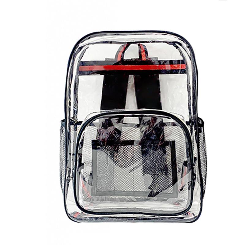 Clear Transparent Backpack for School College Work Security Travel Sports