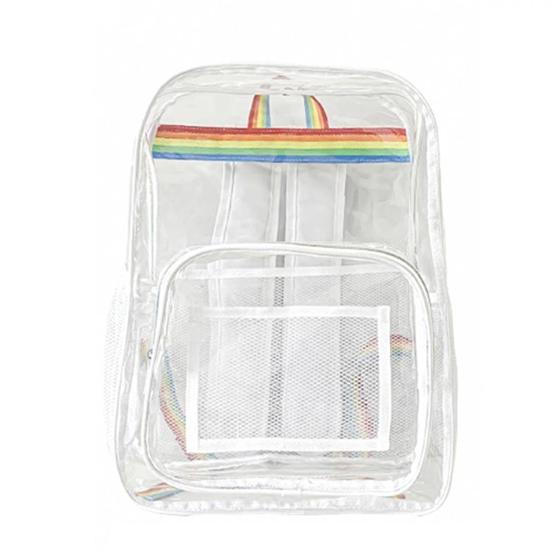 Clear Transparent Backpack for School College Work Security Travel Sports