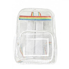 Clear Transparent Backpack for School College Work Security Travel Sports