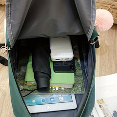 4pcs Women's Preppy Style Backpack Crossbody Handbag Set