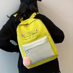 4pcs Women's Preppy Style Backpack Crossbody Handbag Set