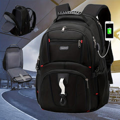 Waterproof Durable Backpack USB Charging Port Travel Student Computer Bag
