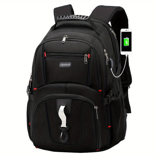 Waterproof Durable Backpack USB Charging Port Travel Student Computer Bag