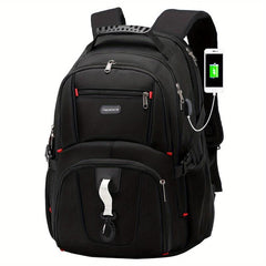 Waterproof Durable Backpack USB Charging Port Travel Student Computer Bag