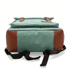 Vintage Notebook Computer Backpack USB Charging Port Waterproof Travel Backpack
