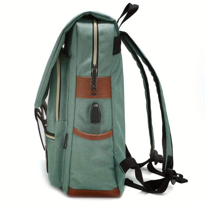 Casual Backpack With USB Charging Port Large Capacity School Bag