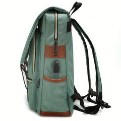 Casual Backpack With USB Charging Port Large Capacity School Bag