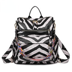 Large Capacity PU Leather Shoulder Backpack