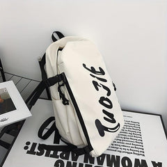 Student Backpack Letter Print Large Capacity Backpack Couple Travel Bag