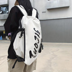 Student Backpack Letter Print Large Capacity Backpack Couple Travel Bag
