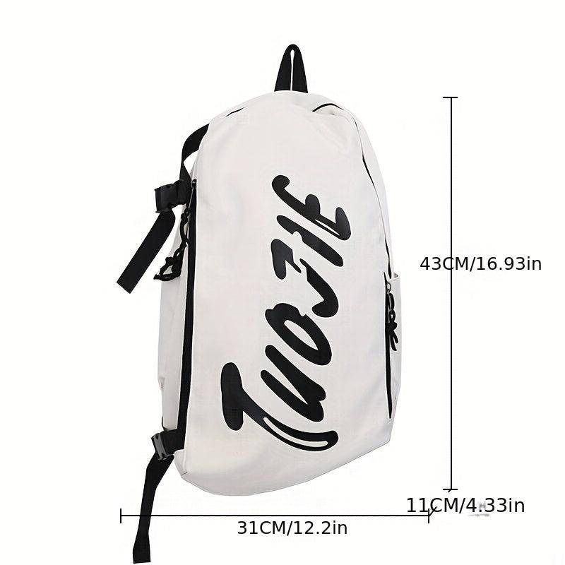 Student Backpack Letter Print Large Capacity Backpack Couple Travel Bag