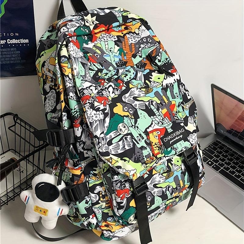 Casual Cartoon Graphic Backpack Large Capacity