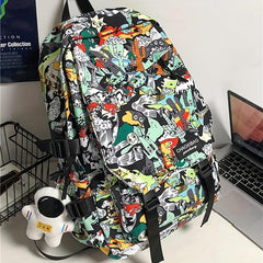 Casual Cartoon Graphic Backpack Large Capacity