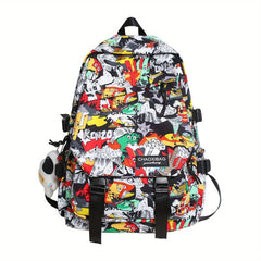 Casual Cartoon Graphic Backpack Large Capacity