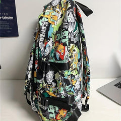 Casual Cartoon Graphic Backpack Large Capacity