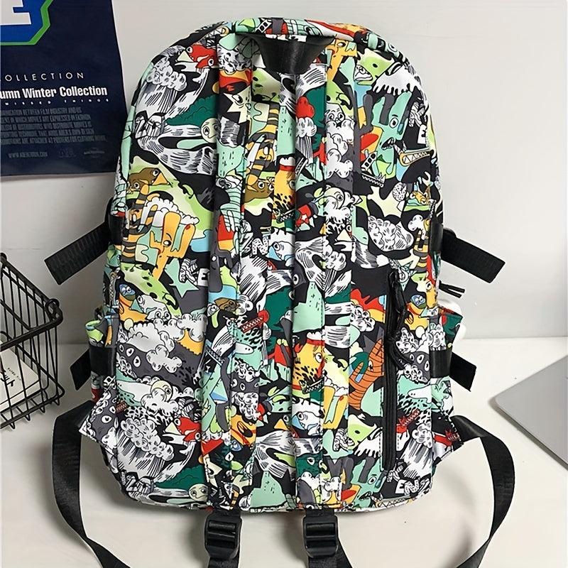 Casual Cartoon Graphic Backpack Large Capacity