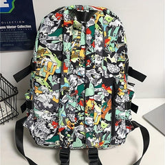 Casual Cartoon Graphic Backpack Large Capacity