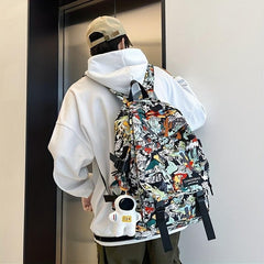 Casual Cartoon Graphic Backpack Large Capacity