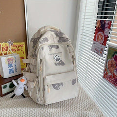 Casual Layer School Bag Large Capacity Student Backpack with Duck Pendant