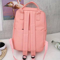 5pcs Casual School Bag Set Large Capacity Backpack Tote Bag