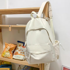 Large Capacity High School Backpack for Students - Solid Color