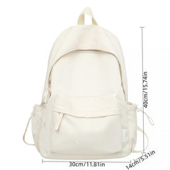 Large Capacity High School Backpack for Students - Solid Color