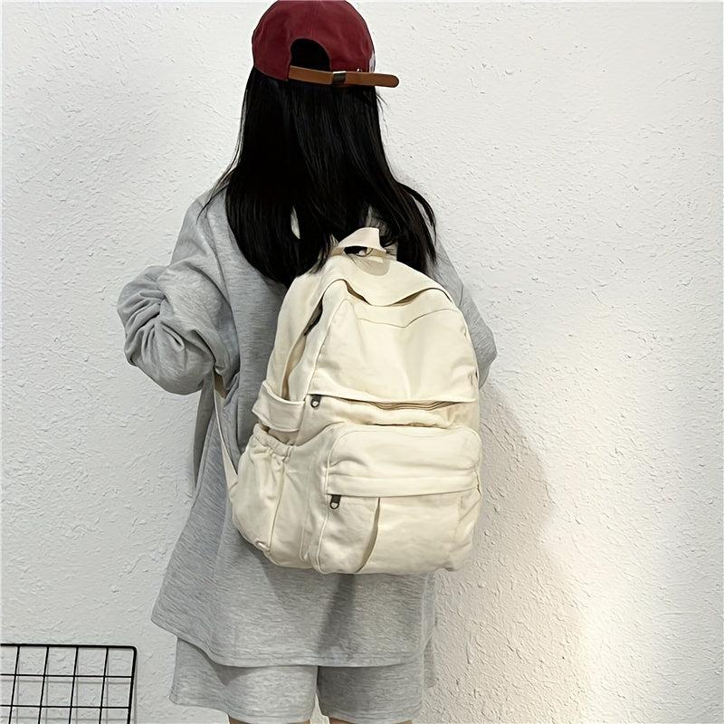 Vintage Canvas Backpack Distressed Style Bag