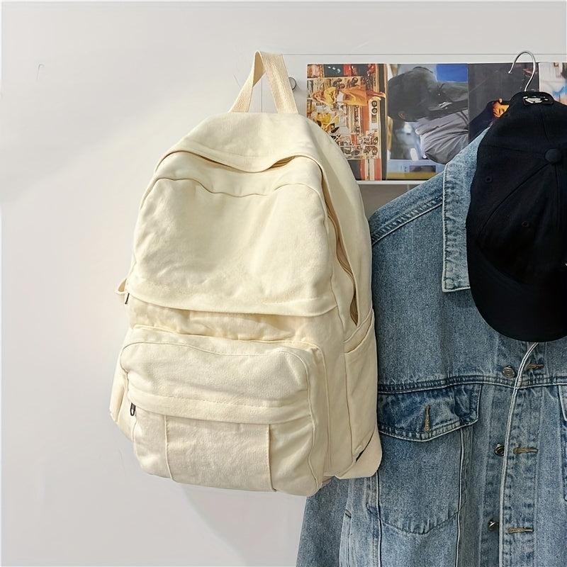 Vintage Canvas Backpack Distressed Style Bag