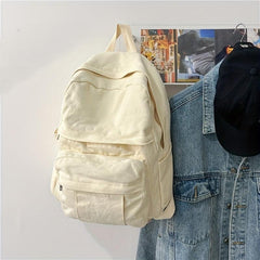 Vintage Canvas Backpack Distressed Style Bag
